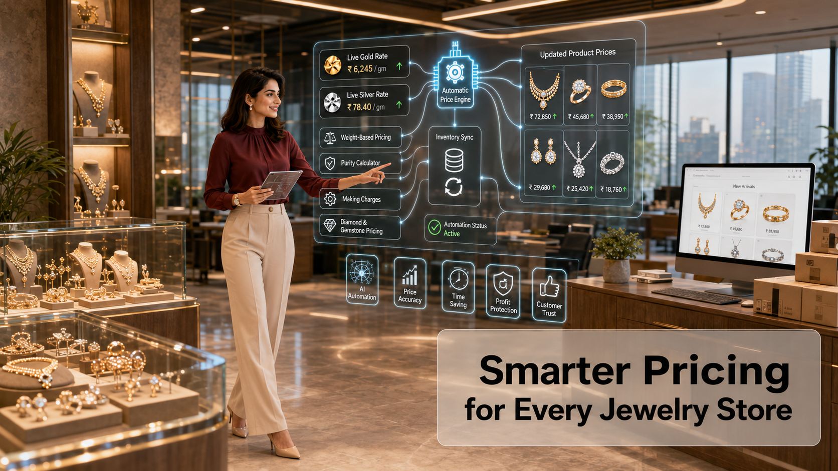 A jewelry price update software is a tool that sits