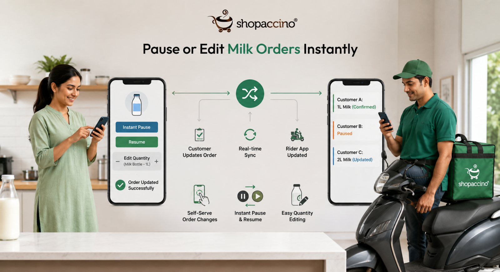 Milk Delivery Made Easy: Pause or Edit Orders Instantly from the App