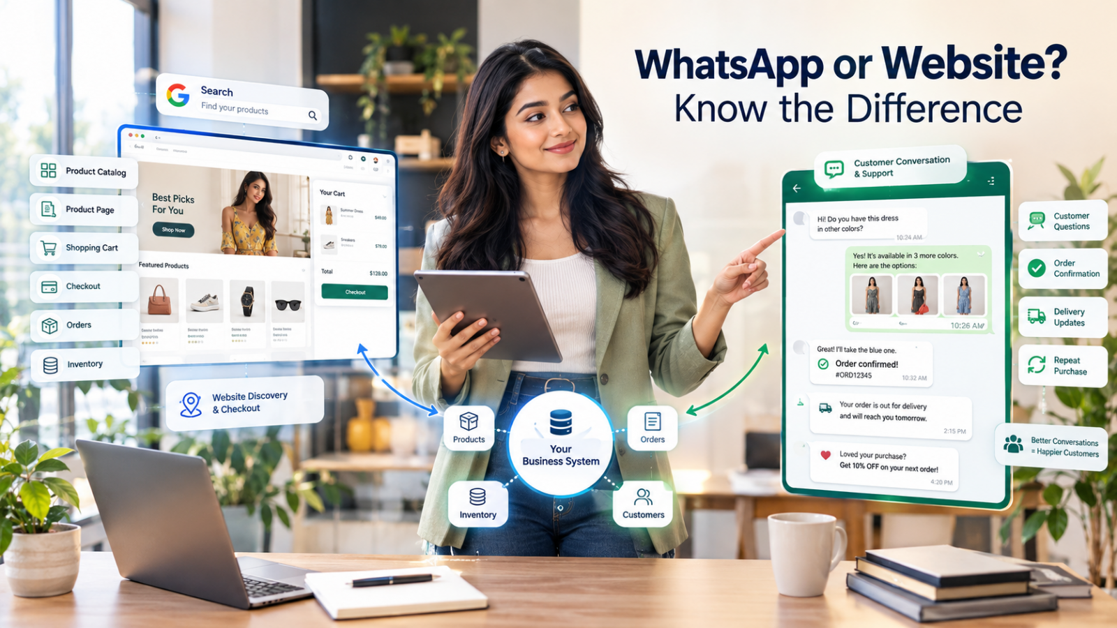 WhatsApp Commerce vs Ecommerce Website: What Should Businesses Use?