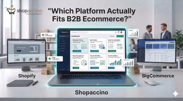Shopify vs BigCommerce vs Shopaccino for B2B Ecommerce: Which One Actually Fits?