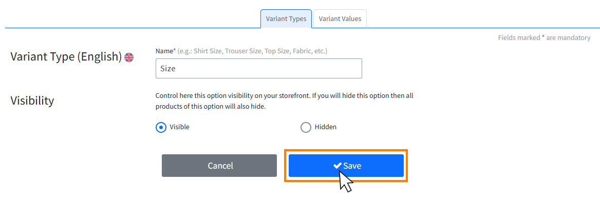 Add Variant Type