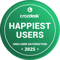 Crozdesk Happiest Users 2025 Award