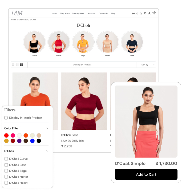 Discovery-Led Shopping Through Variants and Filters