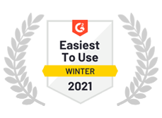 Easiest to Use by G2Crowd in Winter 2021