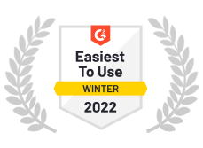 Easiest to Use by G2Crowd in Winter 2022