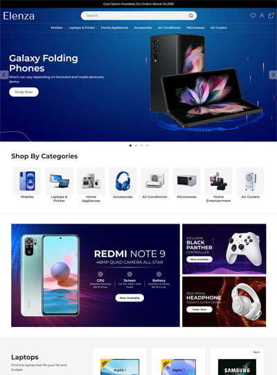 Velocity theme for an automotive and industrial online store