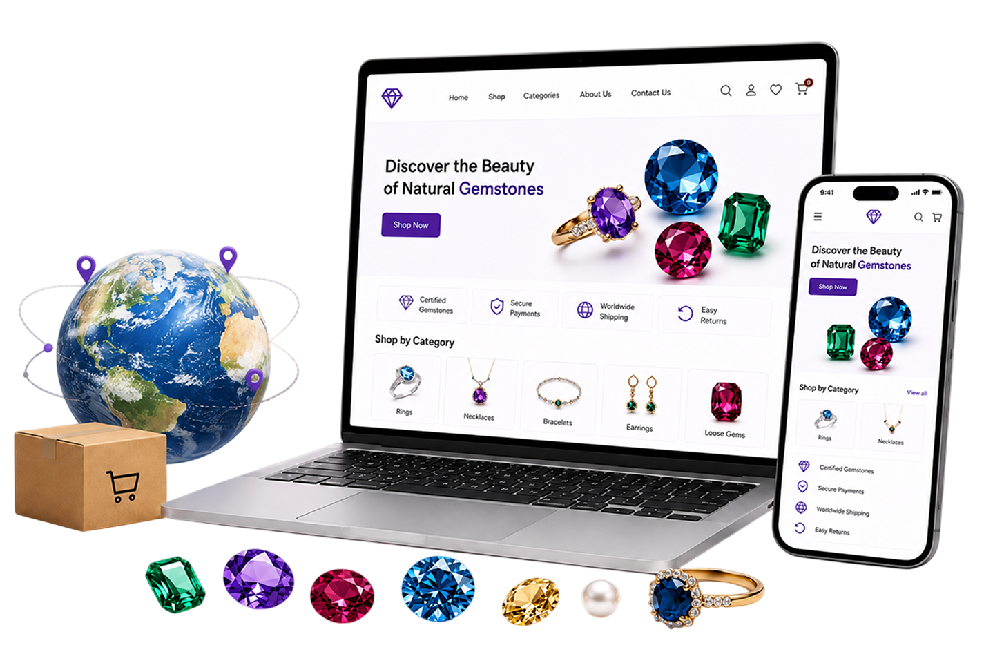 Gemstone Ecommerce Software by Shopaccino