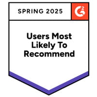 Shopaccino Users Most Likely to Recommend Spring 2025 Award