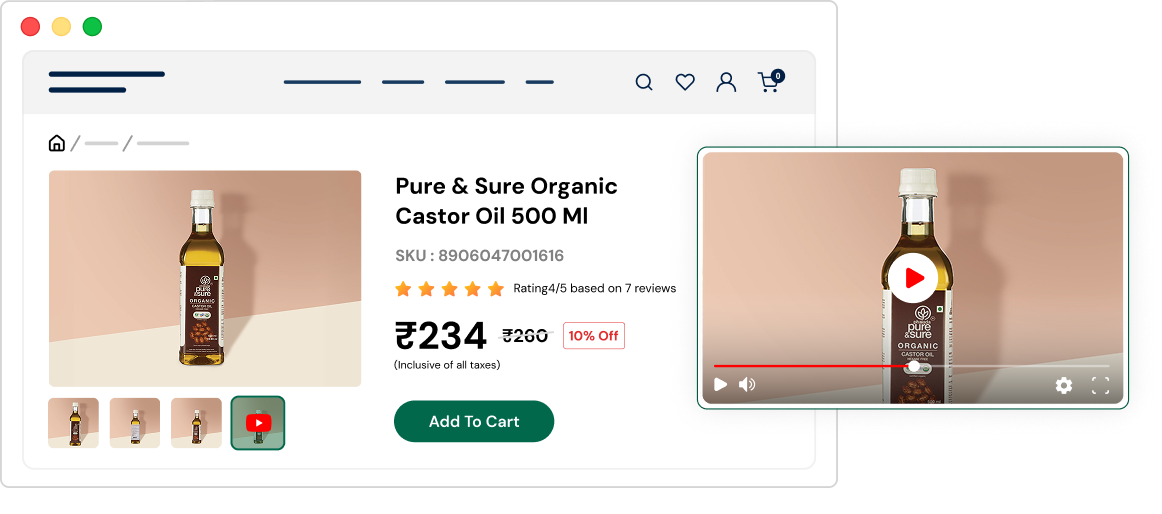Videos on Product Pages