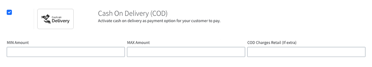 Define Order Amount Limits