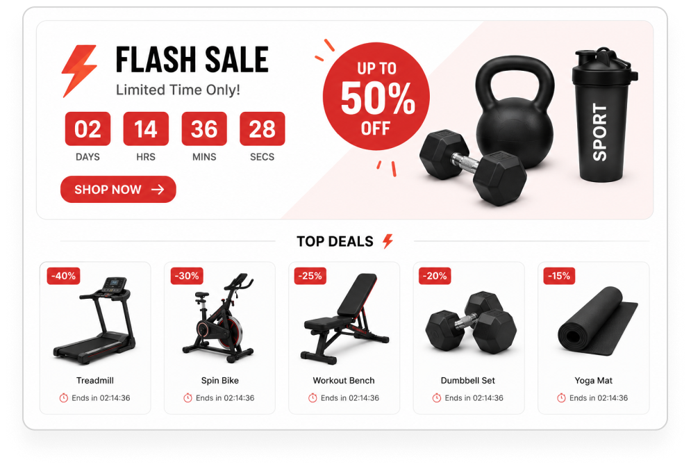 Flash Sales & Countdown Timers
