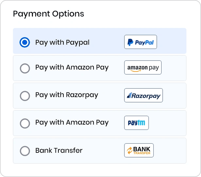 Supported Payment Methods