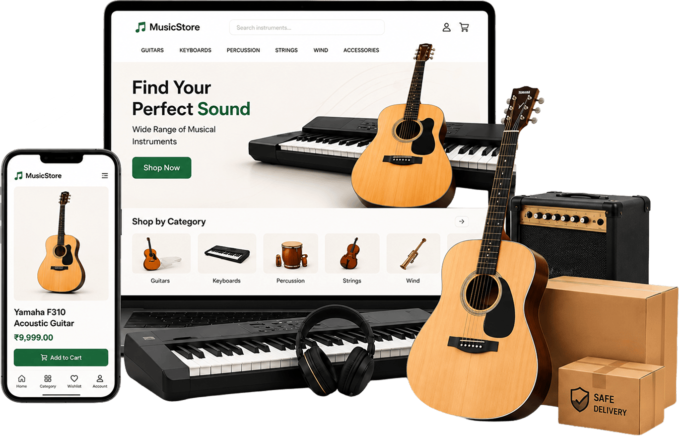 Sell Musical Instruments Online with Shopaccino