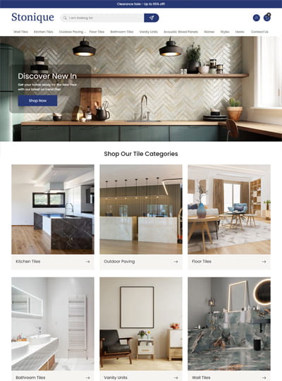 Versatile theme for a clothing and fashion online store