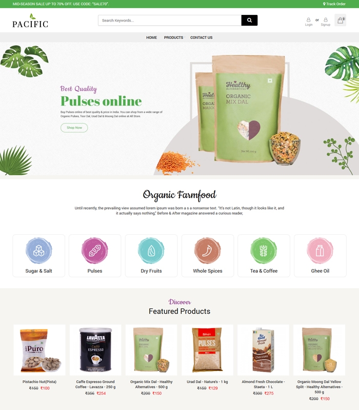 dry fruits website templates